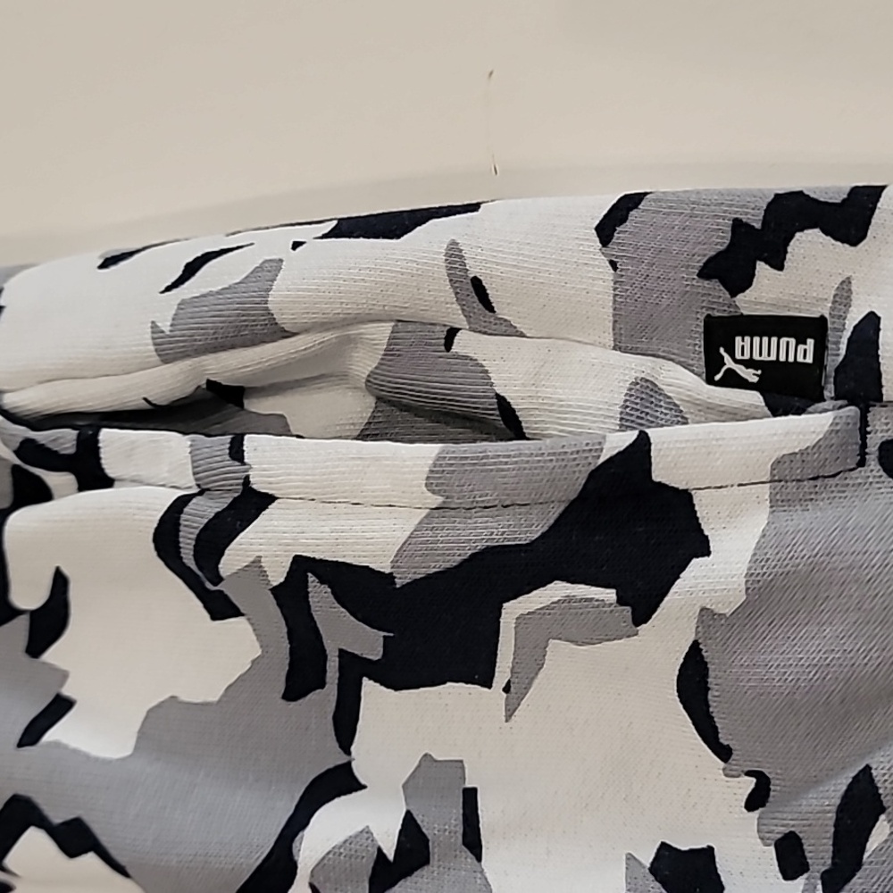 Puma Mens Pullover Hoodie Dark Navy Gray White Small Camouflage Graphic - Picture 8 of 10